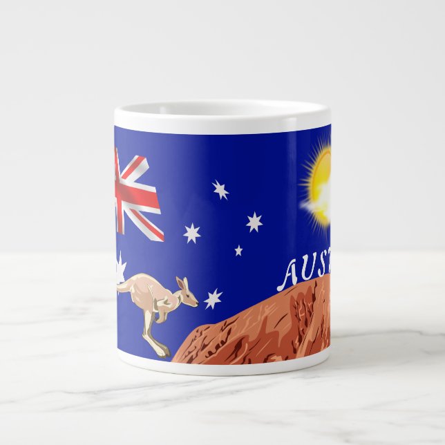 Taza De Café Gigante Bandera de Australia (Frente)