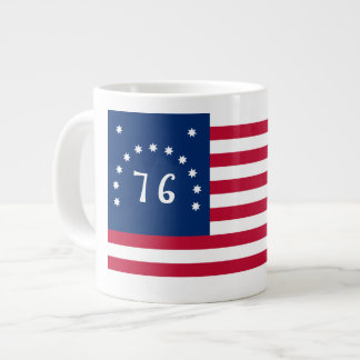 Taza De Café Gigante Bandera de batalla estadounidense de 1776 Estandar