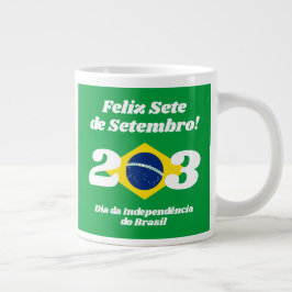 Taza De Café Gigante Bandera de Brasil, Día de la Independencia de Sete