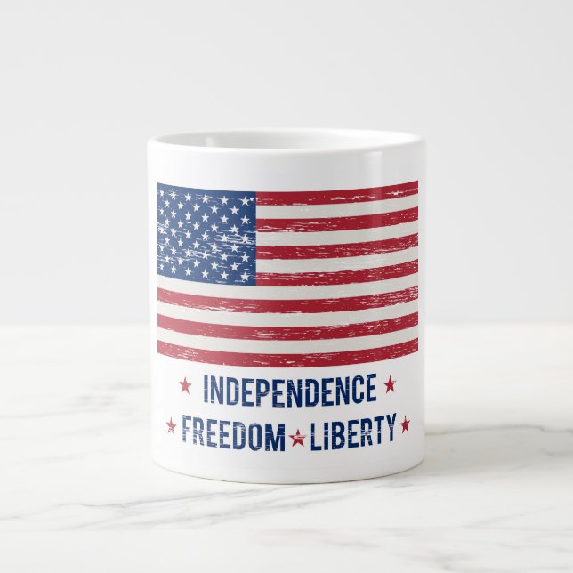 Taza De Café Gigante Bandera de cosecha (Frente)