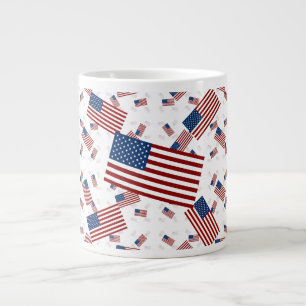 Taza De Café Gigante Bandera de Estados Unidos en Layers Askew