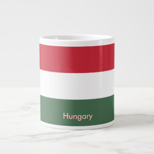 Taza De Café Gigante Bandera de Hungría personalizada