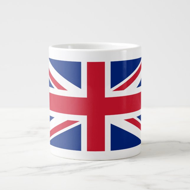 Taza De Café Gigante Bandera de la Unión del Reino Unido (Frente)