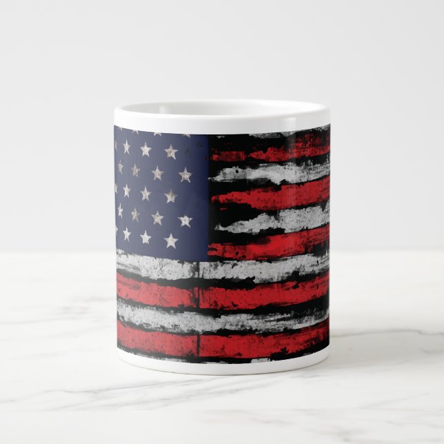 Taza De Café Gigante Bandera de los Estados Unidos (Frente)