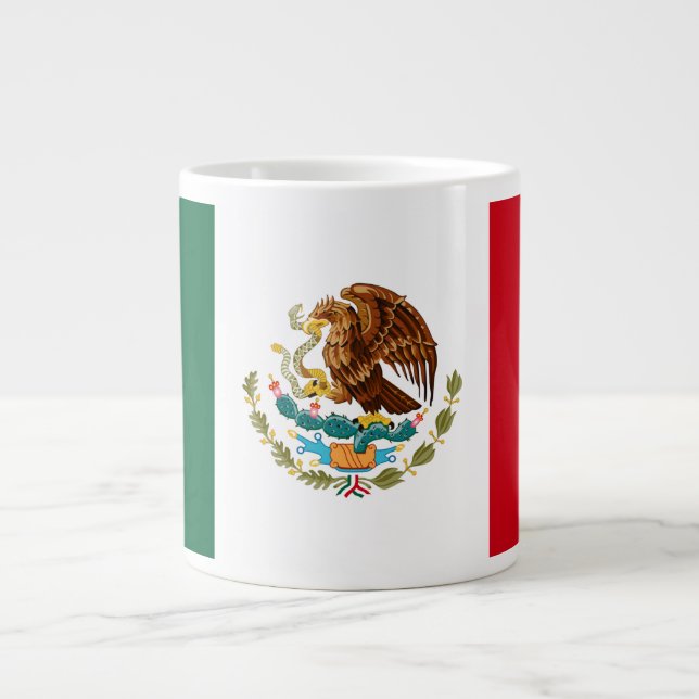 Taza De Café Gigante Bandera de México (Frente)