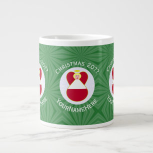 Taza De Café Gigante Bandera de Navidad Personalizada Ángel Austriaco