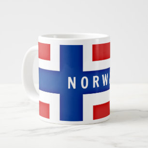 Taza De Café Gigante Bandera de Noruega