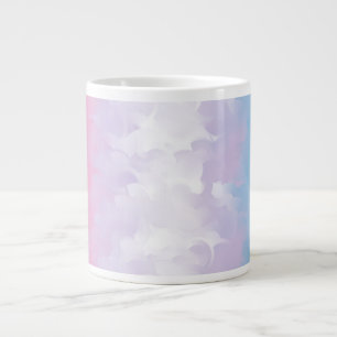 Taza De Café Gigante Bandera de Orgullo Bigender Boho Pastel Esponjosa 