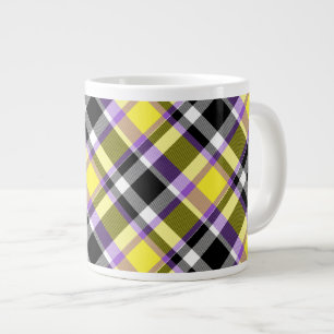 Taza De Café Gigante Bandera de Orgullo Escocés Boho No Binario Quirky 