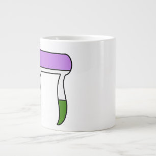 Taza De Café Gigante Bandera de orgullo genderqueer Chai 