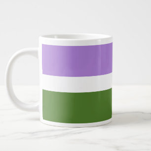 Taza De Café Gigante Bandera de orgullo genderqueer de SlipperyJoe lava
