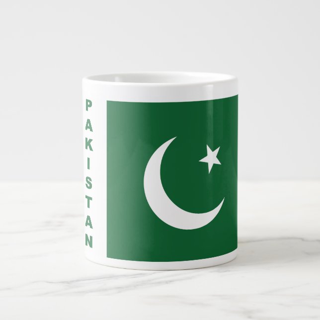Taza De Café Gigante Bandera de Pakistán (Frente)