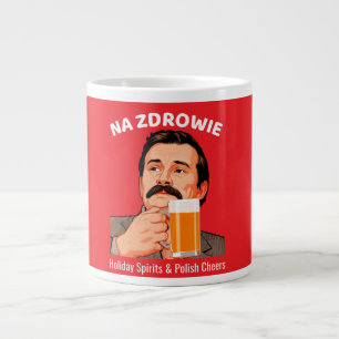 Taza De Café Gigante Bandera de Polonia