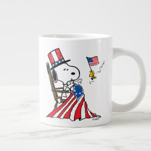Taza De Café Gigante Bandera de Snoopy Sgire el 4 de julio
