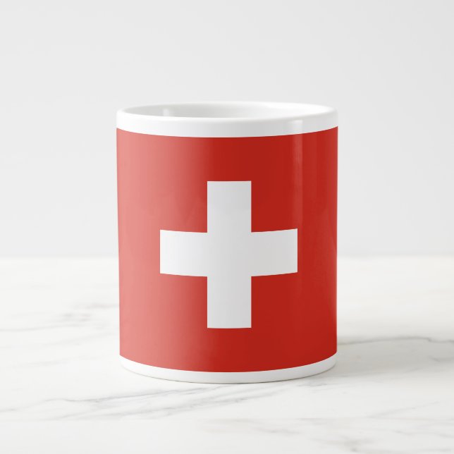 Taza De Café Gigante Bandera de Suiza (Frente)