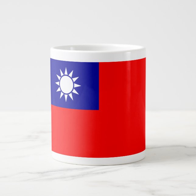 Taza De Café Gigante Bandera de Taiwán: República de China, Taipei chin (Frente)