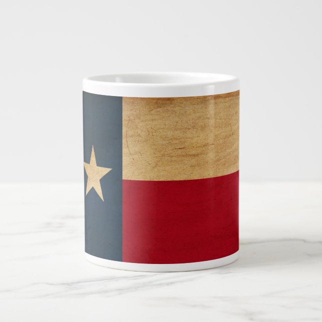Taza De Café Gigante Bandera de Tejas (Frente)