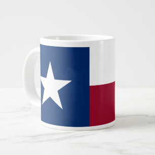 Taza De Café Gigante Bandera de Texas.