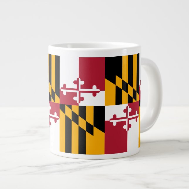Taza De Café Gigante Bandera del Estado de Maryland festivo (Derecha)