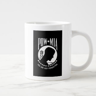 Taza De Café Gigante Bandera del POW MIA: Soldados desaparecidos en la 