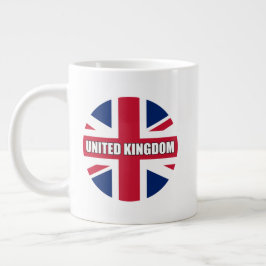 Taza De Café Gigante Bandera del Reino Unido