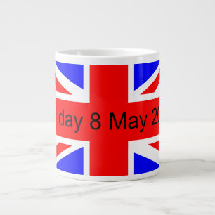 Taza De Café Gigante Bandera del Reino Unido VE Day 202Mug especialidad