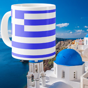 Taza De Café Gigante Bandera griega total