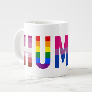Taza De Café Gigante Bandera LGBT humana Mes del Orgullo Gay Transgéner