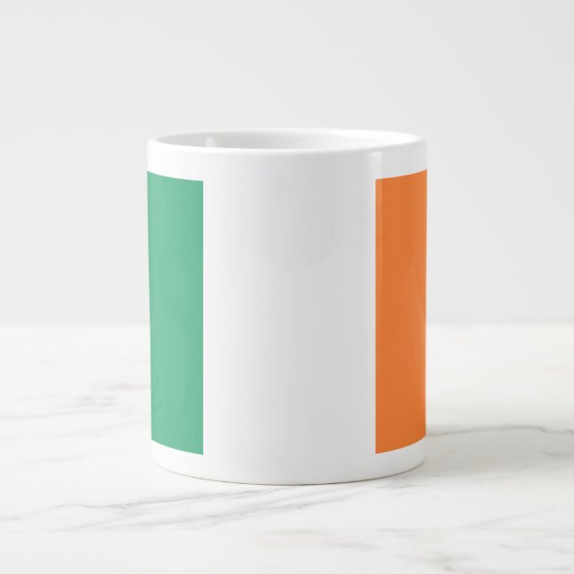 Taza De Café Gigante Bandera nacional de Irlanda, norma irlandesa, cart (Frente)