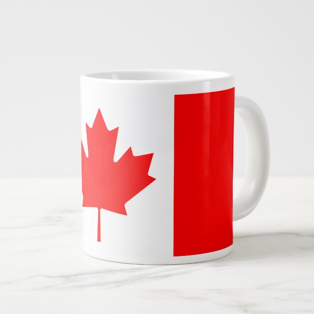 Taza De Café Gigante Bandera Nacional Patriótica de CANADÁ (Derecha)