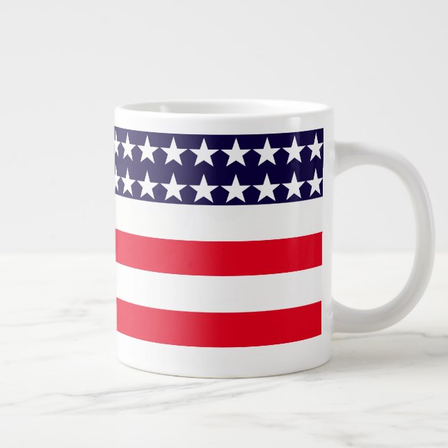 Taza De Café Gigante Bandera Patriótica Jumbo Mug (Derecha)