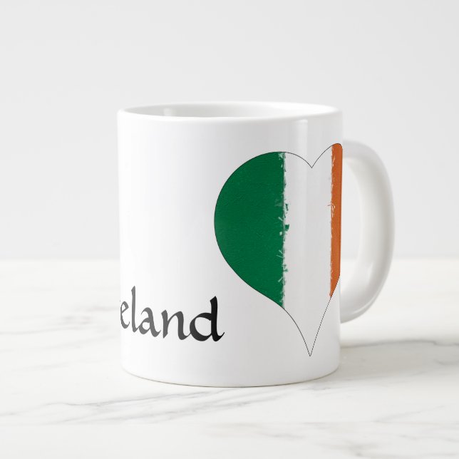 Taza De Café Gigante Bandera tricolor irlandesa (Derecha)