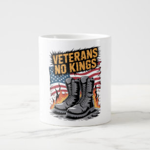 Taza De Café Gigante Bandera USA Veteranos No Reyes