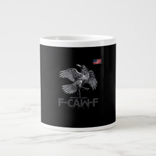 Taza De Café Gigante Bandera vintage de EE. UU. de vaca divertida pájar