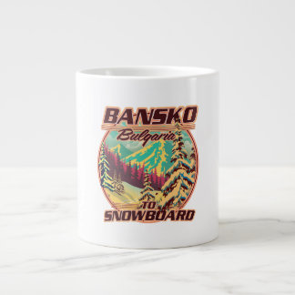 Taza De Café Gigante Bankso Bulgaria al logo de Snowboard