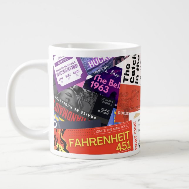 Taza De Café Gigante Banned Book Concert Tickets Cute Gift (Izquierda)