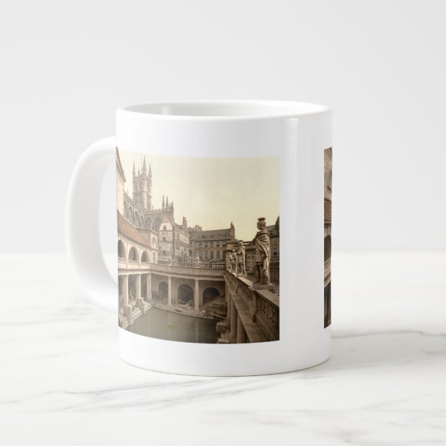 Taza De Café Gigante Baños y abadía romanos, IV, baño, Inglaterra (Izquierda)