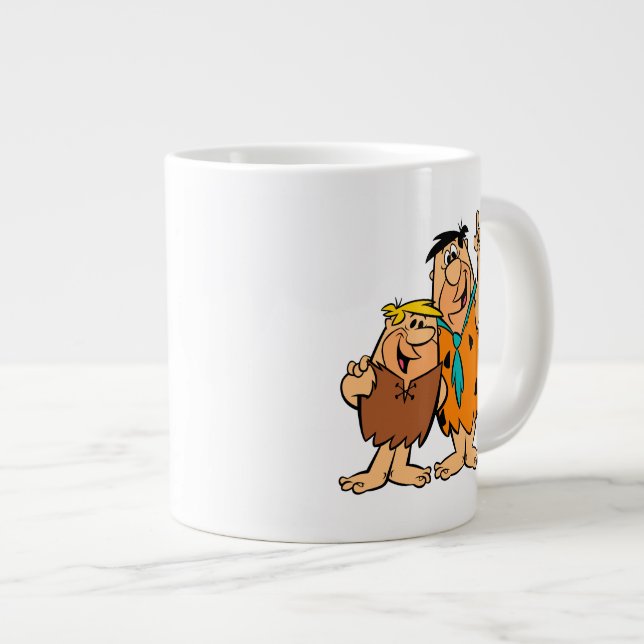 Taza De Café Gigante Barney Rubble y Fred Flintstone (Derecha)