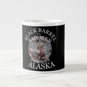 TAZA DE CAFÉ GIGANTE BARREL NEGRO & LOS HOMBRES MALOS ANCLAJE ALASKA AK