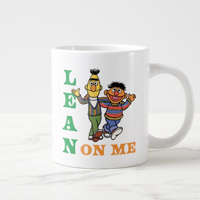 Taza De Café Gigante Barrio Sésamo | Bert y Ernie Lean sobre mí (Derecha)