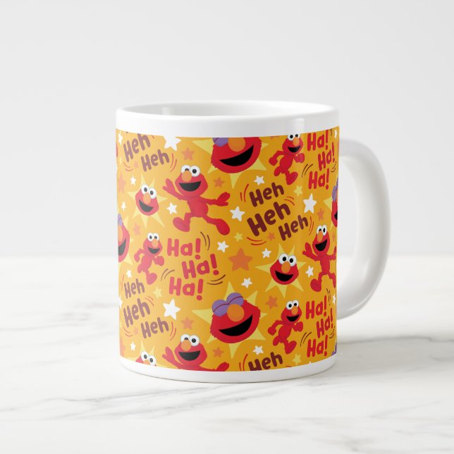 Taza De Café Gigante Barrio Sésamo | Elmo Ha! ¡Ja! ¡Ja! Diseño (Derecha)