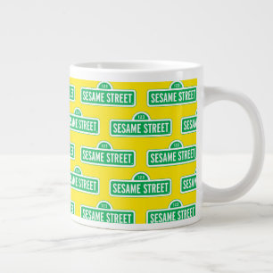 Taza De Café Gigante Barrio Sésamo Logotipo verde