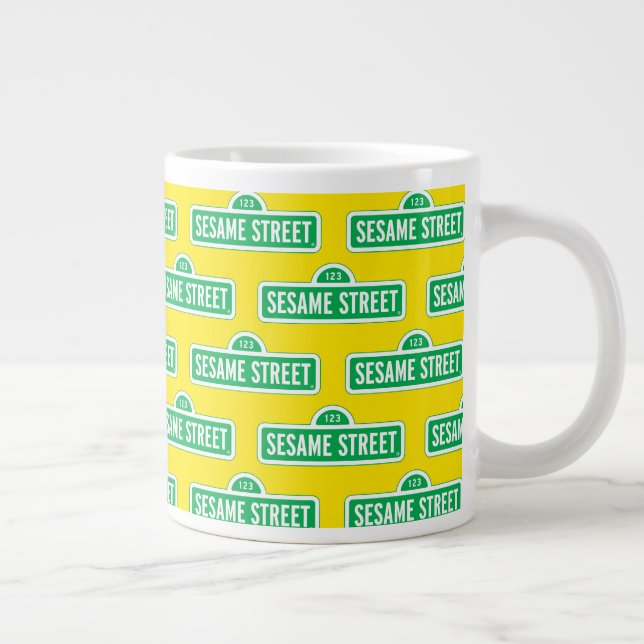 Taza De Café Gigante Barrio Sésamo | Logotipo verde (Derecha)