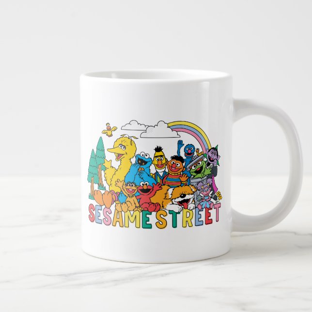 Taza De Café Gigante Barrio Sésamo | Ola arcoiris (Derecha)