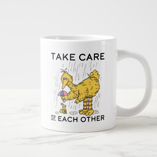 Taza De Café Gigante Barrio Sésamo | Pájaros grandes se cuidan mutuamen (Derecha)