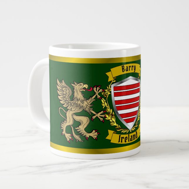 Taza De Café Gigante Barry Irish Shield y Griffins (Izquierda)