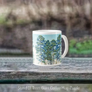 Taza De Café Gigante Base De Árboles