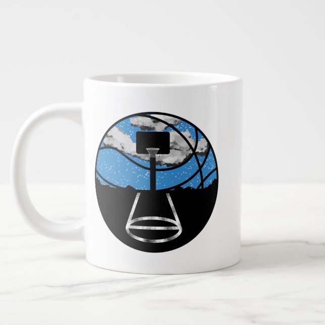 Taza De Café Gigante Basketball Night Sky Mug (Izquierda)