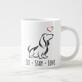 Taza De Café Gigante Basset Hound de Sit-Stay-Love