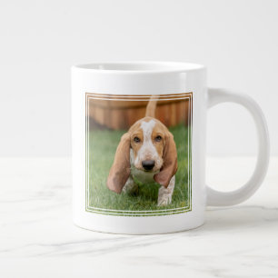 Taza De Café Gigante Basset Houng Puppy Walking